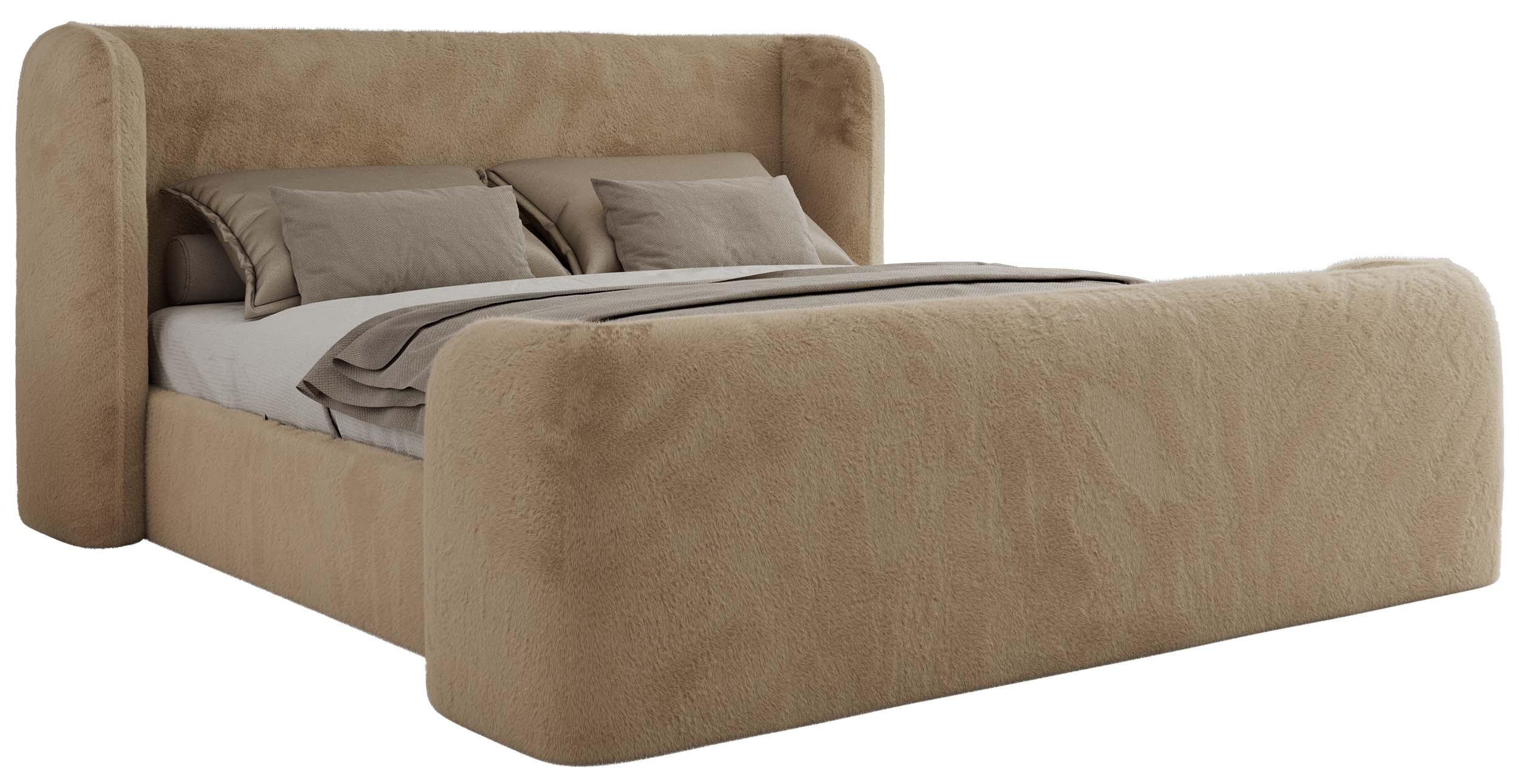 wohnli-moebel-suche-800001265154 Wohnli Möbelsuche - POLSTERBETT EMORA CLASSIC DUO 180/200 - Beige Plüsch - ohne Matratze