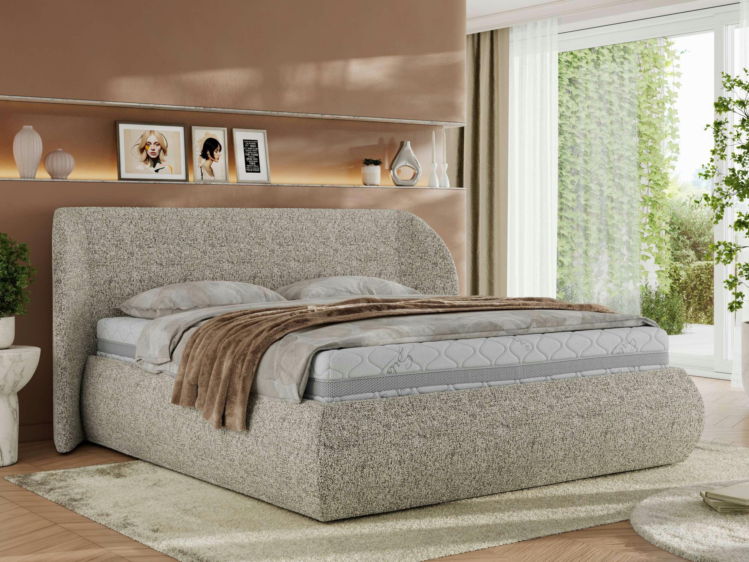 POLSTERBETT CAELA CLASSIC 140/200 - Beige Strukture - ohne Matratze Textil MKS Möbel > Betten > Polsterbetten Beige