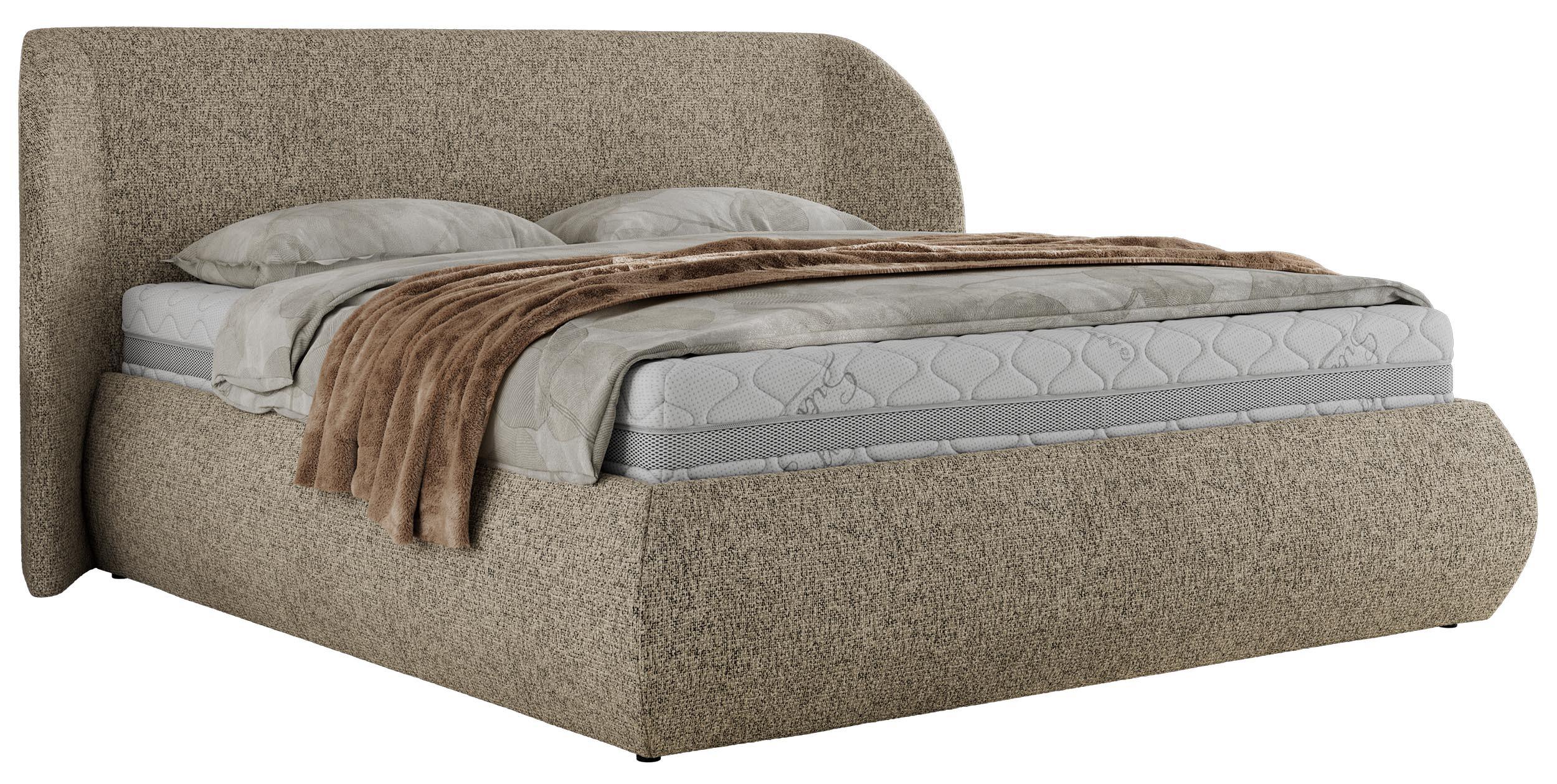 wohnli-moebel-suche-800001265247 Wohnli Möbelsuche - POLSTERBETT CAELA CLASSIC 140/200 - Dunkelbeige Strukture - Schaum-Matratze