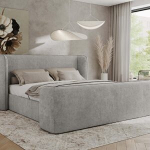 POLSTERBETT EMORA CLASSIC DUO 180/200 - Hellgrau Strukture - Pocket-Matratze Textil MKS Möbel > Betten > Polsterbetten Grau