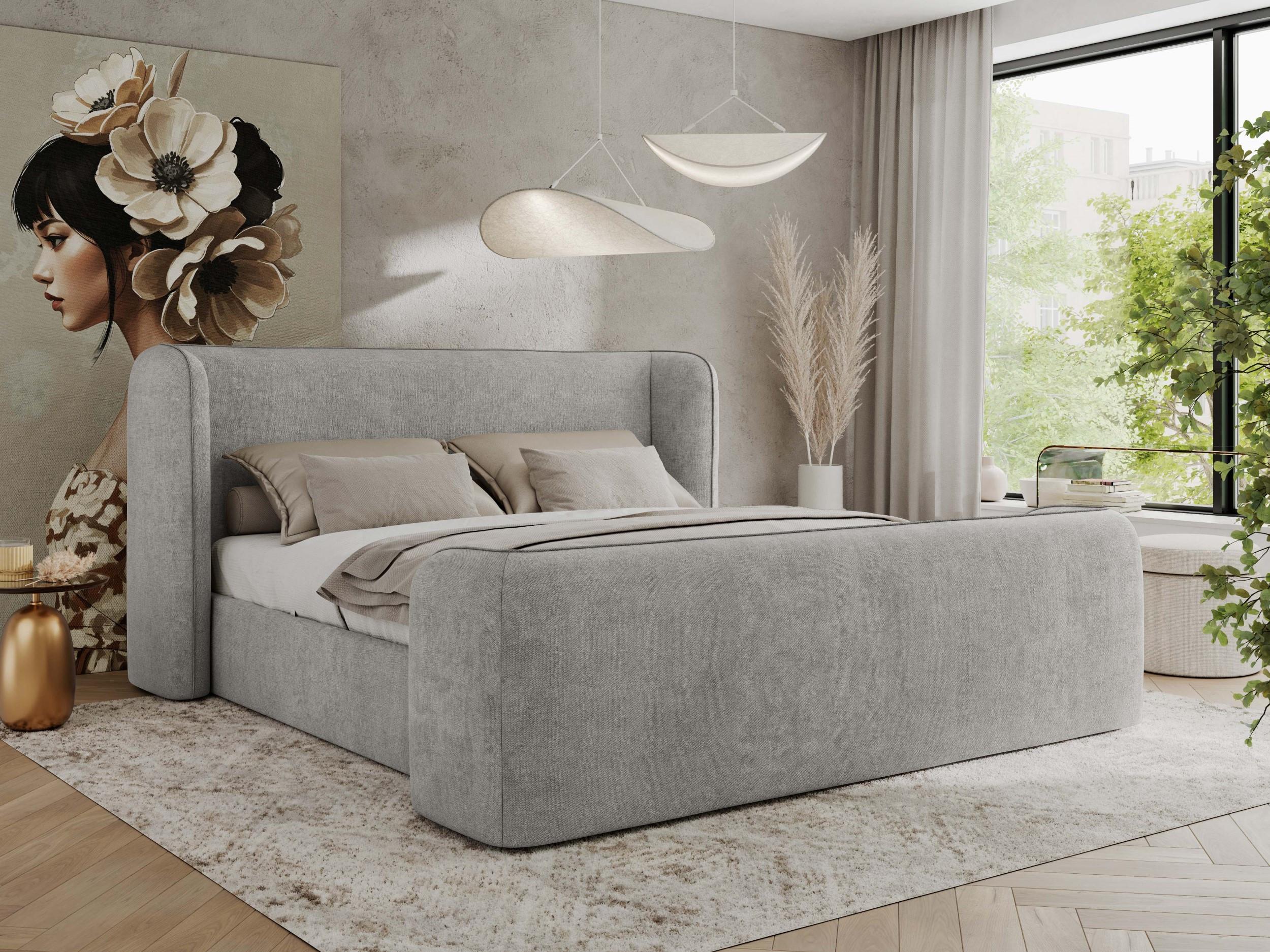 POLSTERBETT EMORA CLASSIC DUO 180/200 - Hellgrau Strukture - Pocket-Matratze Textil MKS Möbel > Betten > Polsterbetten Grau