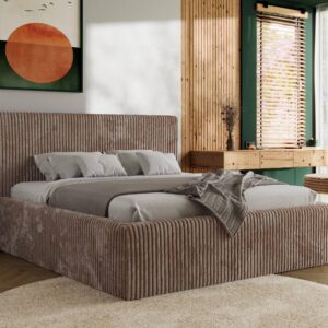 POLSTERBETT TILIANO CLASSIC 140/200 - Braun Cord - ohne Matratze Textil MKS Möbel > Betten > Polsterbetten Braun