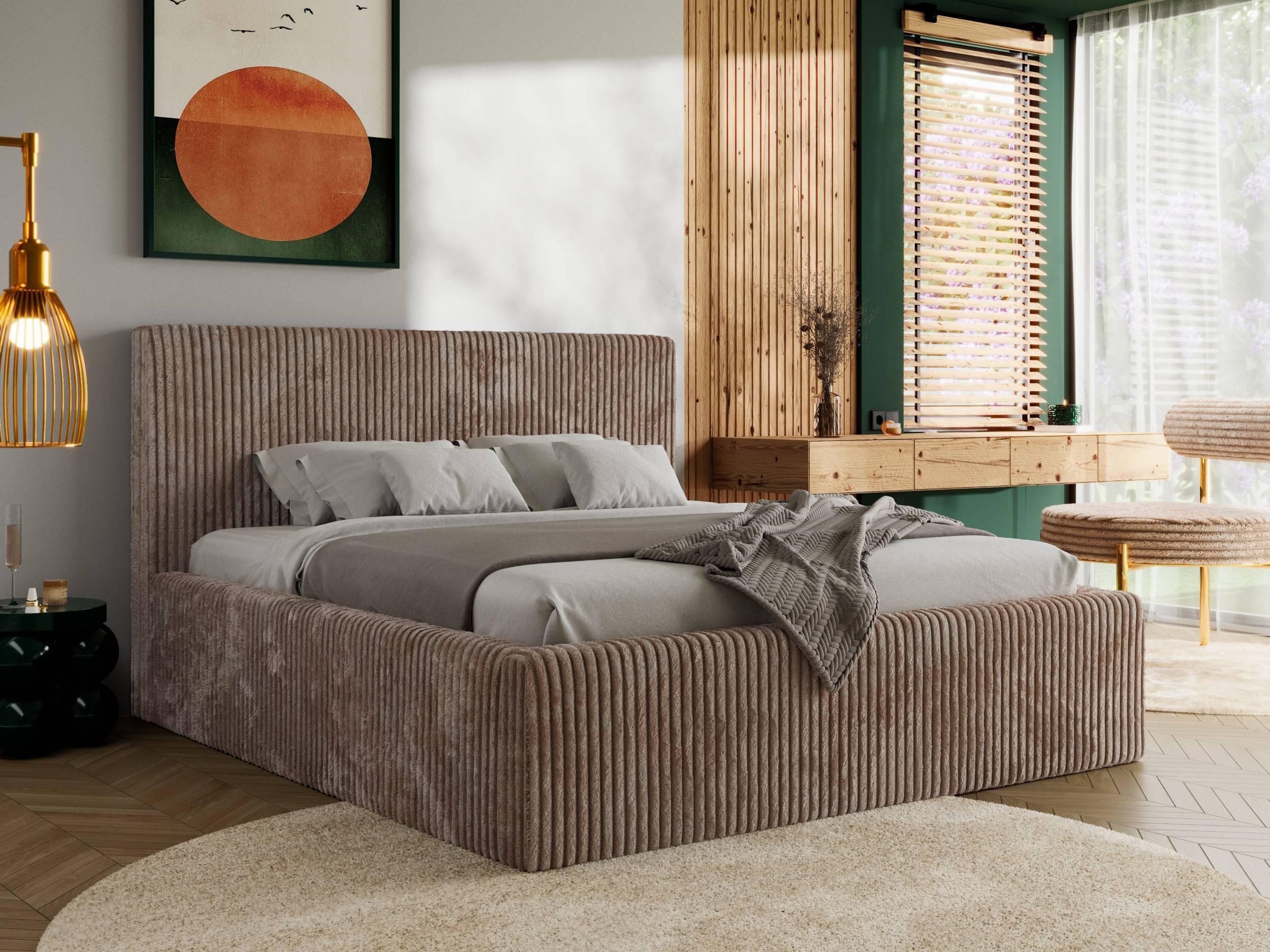 POLSTERBETT TILIANO CLASSIC 200/200 - Braun Cord - Pocket-Matratze Textil MKS Möbel > Betten > Polsterbetten Braun