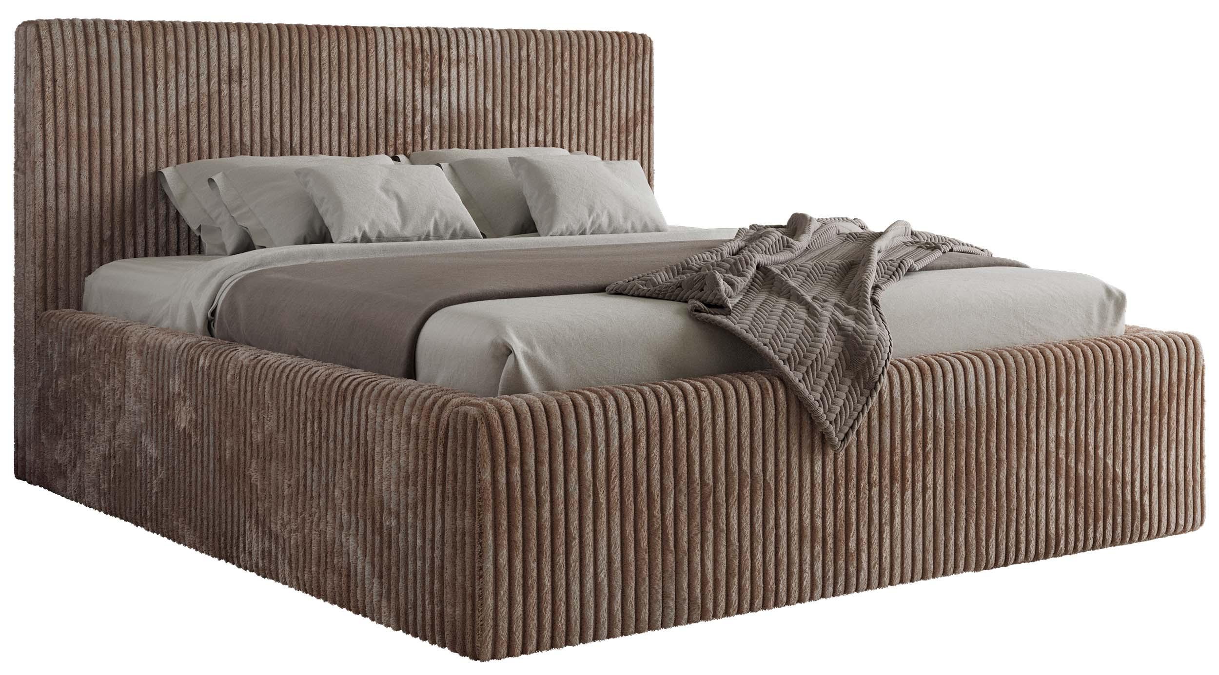 wohnli-moebel-suche-800001265486 Wohnli Möbelsuche - POLSTERBETT TILIANO CLASSIC 200/200 - Braun Cord - Multipocket-Matratze