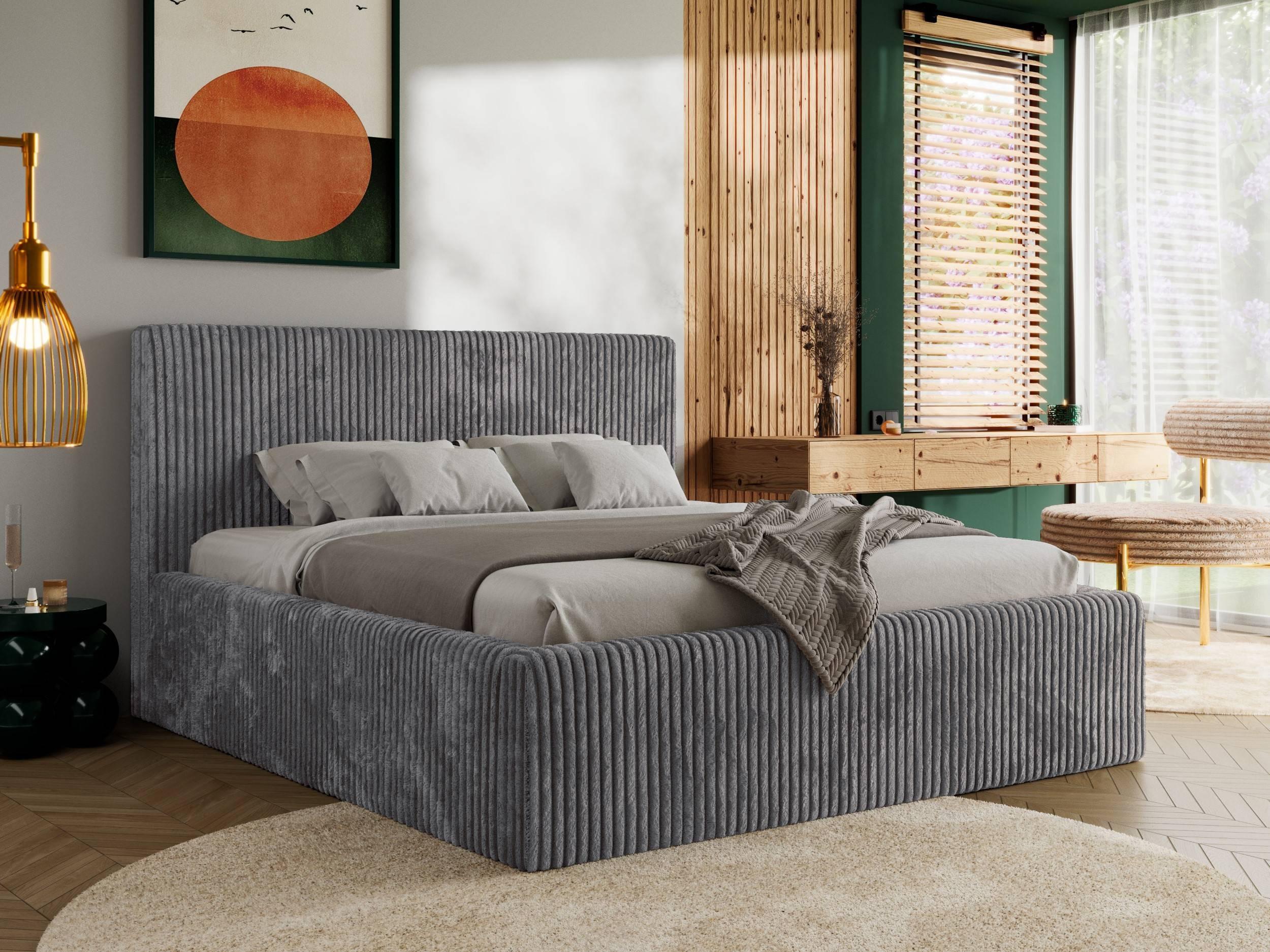 wohnli-moebel-suche-800001265488-1 POLSTERBETT TILIANO CLASSIC 200/200 - Grau Cord - Pocket-Matratze Textil MKS Möbel > Betten > Polsterbetten Grau