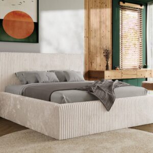 wohnli-moebel-suche-800001265506-1 POLSTERBETT TILIANO CLASSIC 160/200 - Beige Cord - Pocket-Matratze Textil MKS Möbel > Betten > Polsterbetten Beige
