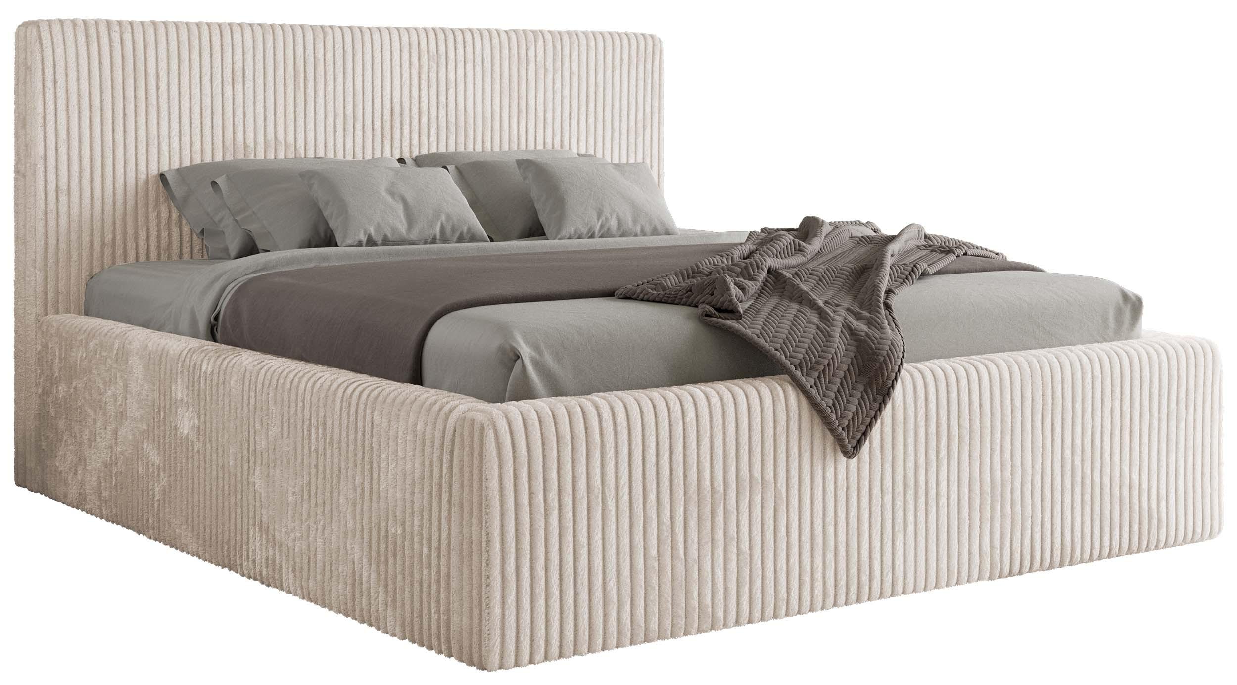 wohnli-moebel-suche-800001265567 Wohnli Möbelsuche - POLSTERBETT TILIANO CLASSIC 200/200 - Beige Cord - Schaum-Matratze