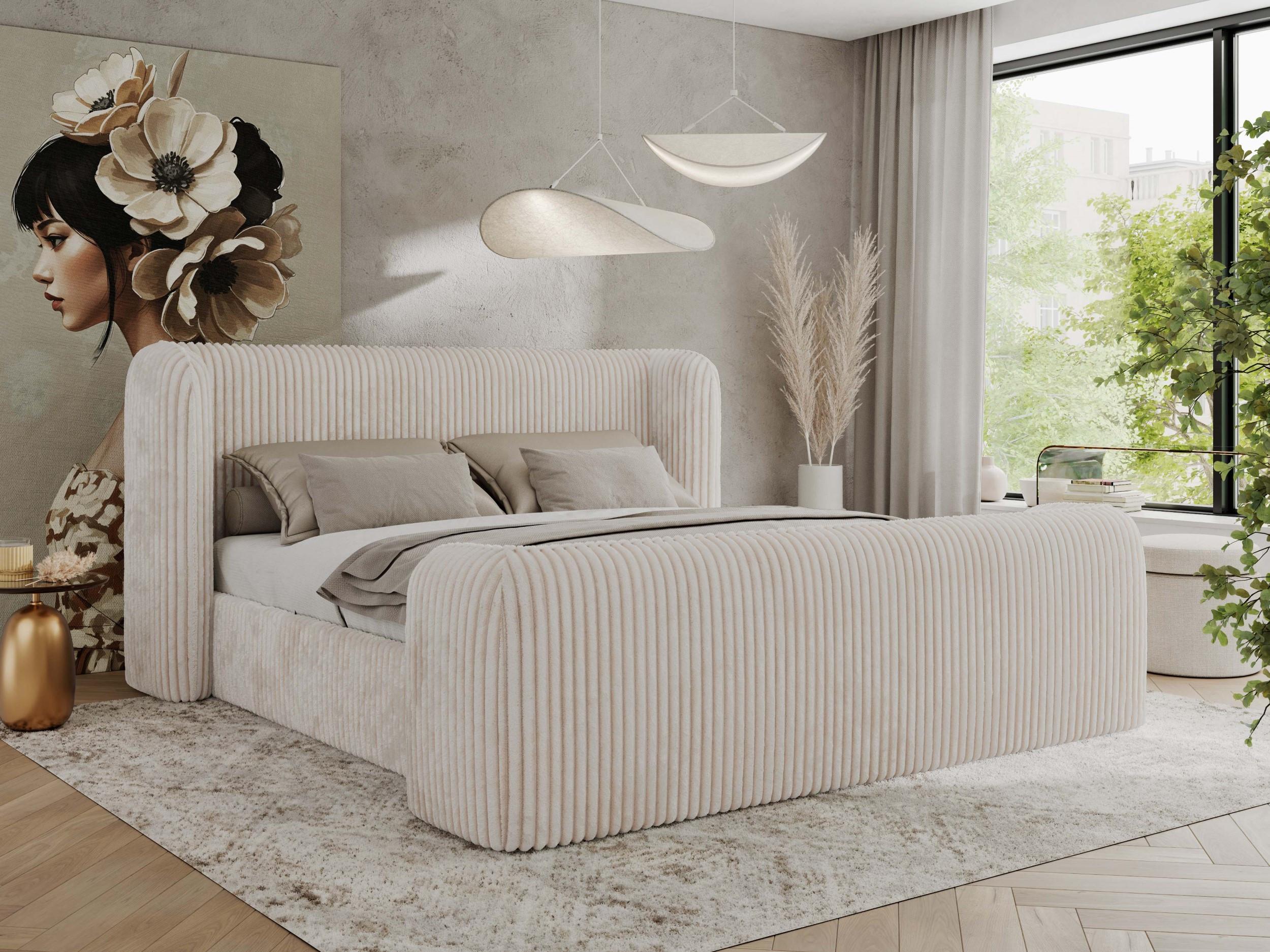 wohnli-moebel-suche-800001267674-1 POLSTERBETT EMORA CLASSIC DUO 180/200 - Beige Cord - ohne Matratze Textil MKS Möbel > Betten > Polsterbetten Beige