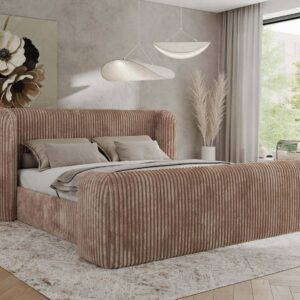 POLSTERBETT EMORA CLASSIC DUO 200/200 - Braun Cord - ohne Matratze Textil MKS Möbel > Betten > Polsterbetten Braun