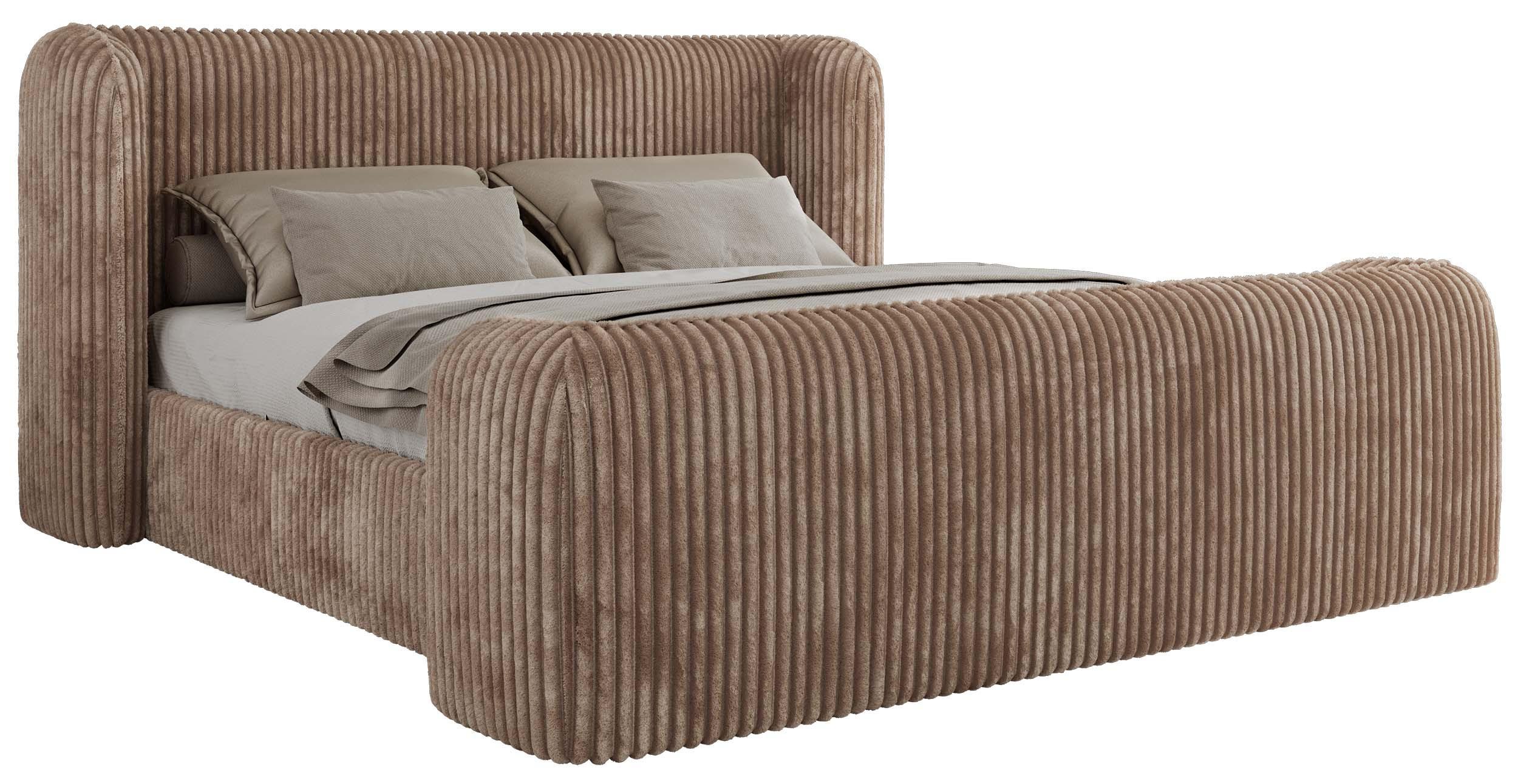 wohnli-moebel-suche-800001267930 Wohnli Möbelsuche - POLSTERBETT EMORA CLASSIC DUO 200/200 - Braun Cord - Multipocket-Matratze