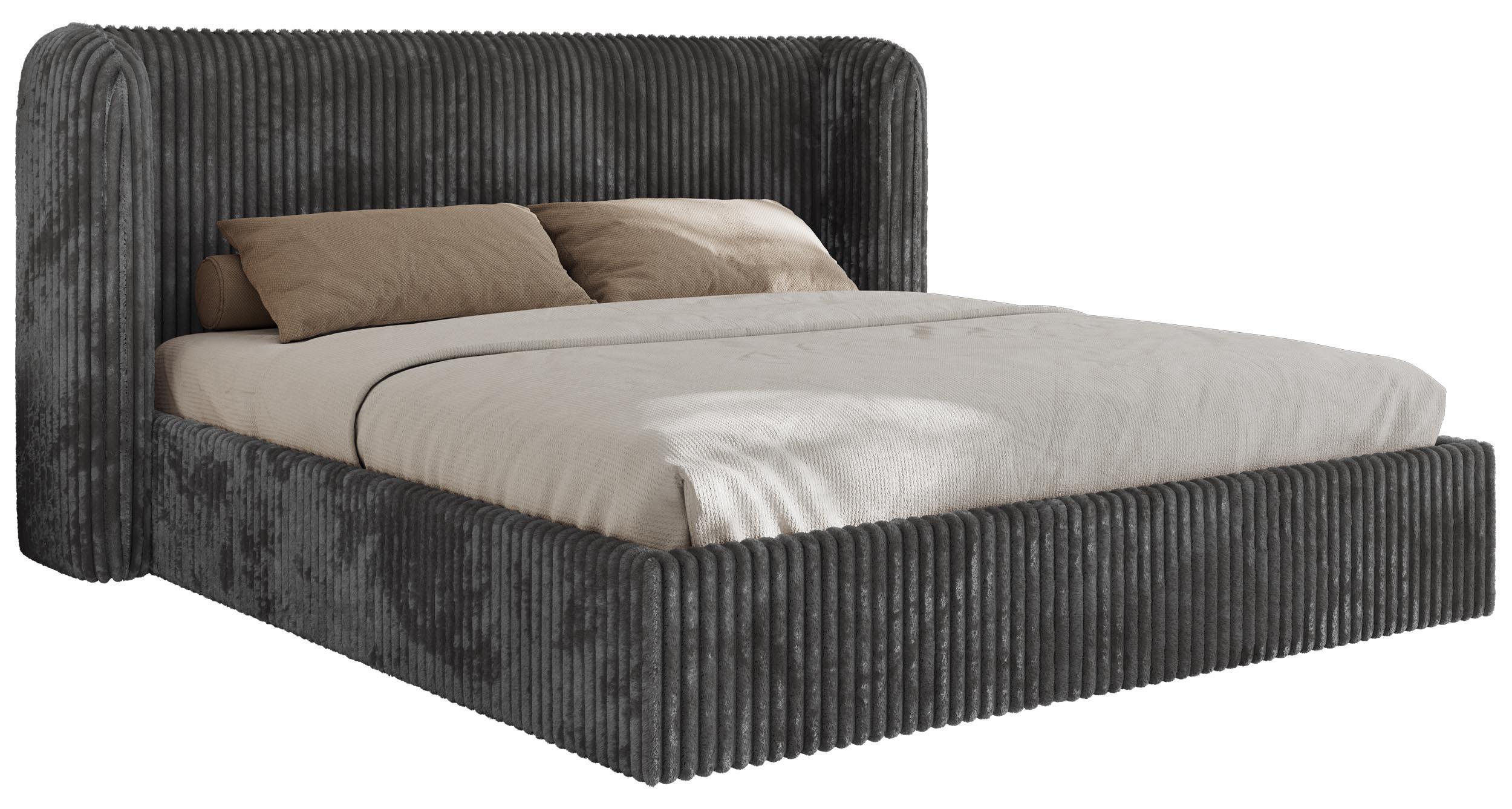 wohnli-moebel-suche-800001267985 Wohnli Möbelsuche - POLSTERBETT EMORA CLASSIC 200/200 - Grau Cord - Pocket-Matratze