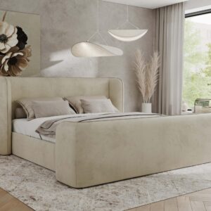 wohnli-moebel-suche-800001268066-1 POLSTERBETT EMORA CLASSIC DUO 180/200 - Beige Velvet - Multipocket-Matratze Textil MKS Möbel > Betten > Polsterbetten Beige