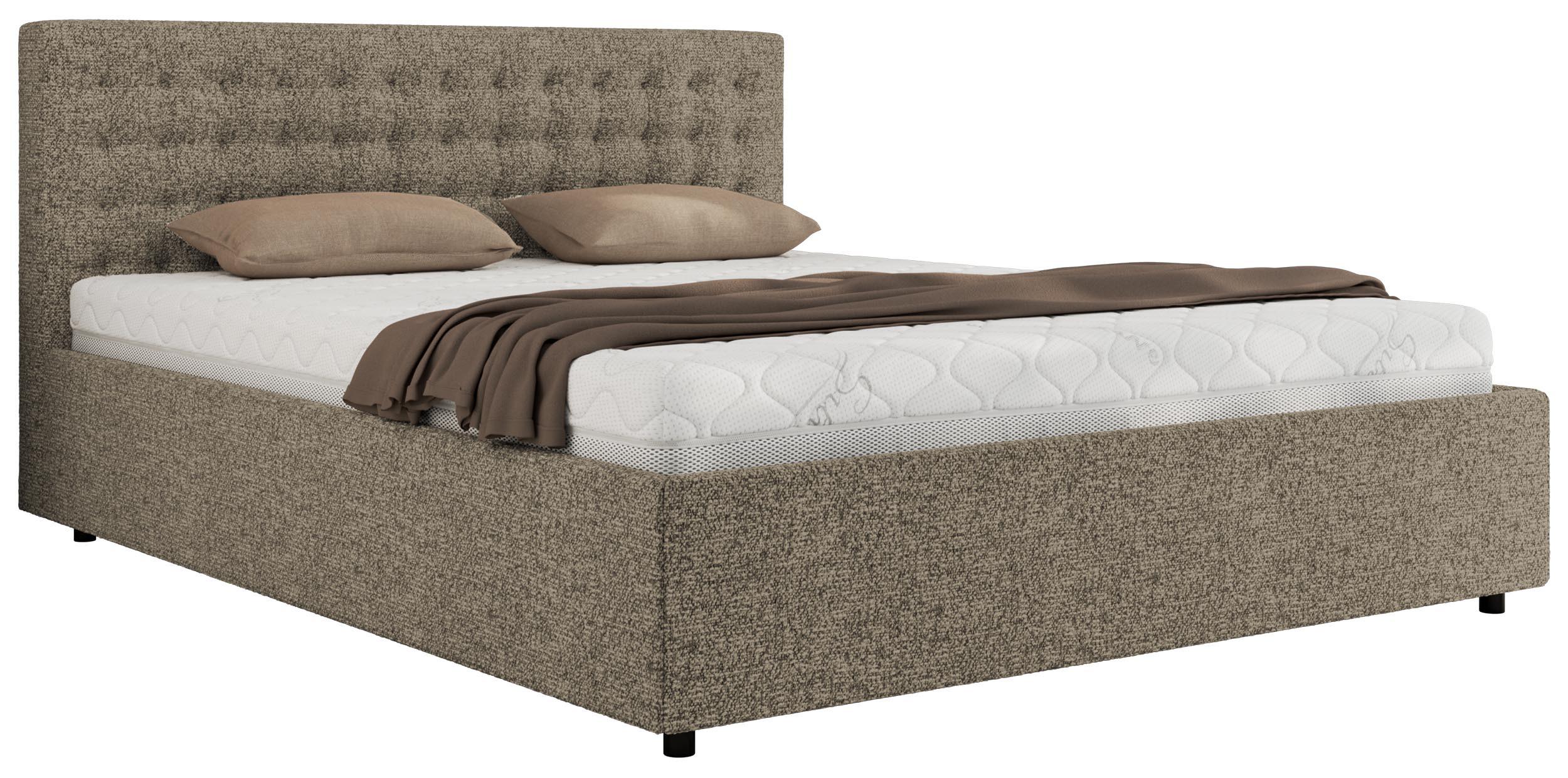 wohnli-moebel-suche-800001268140 Wohnli Möbelsuche - POLSTERBETT PAVO CLASSIC 200/200 - Grau Strukture - Multipocket-Matratze