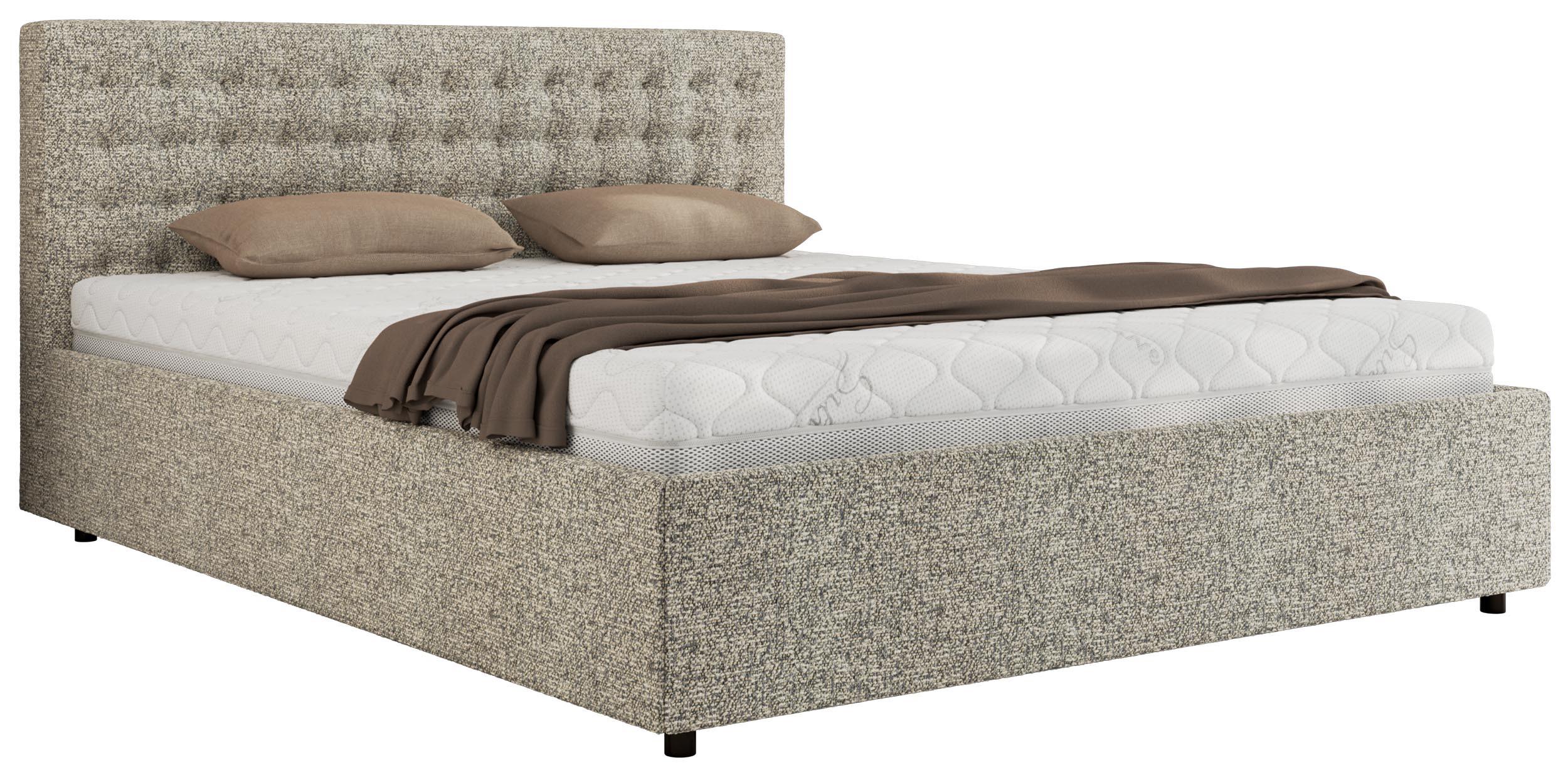 wohnli-moebel-suche-800001268187 Wohnli Möbelsuche - POLSTERBETT PAVO CLASSIC 200/200 - Beige Strukture - Schaum-Matratze