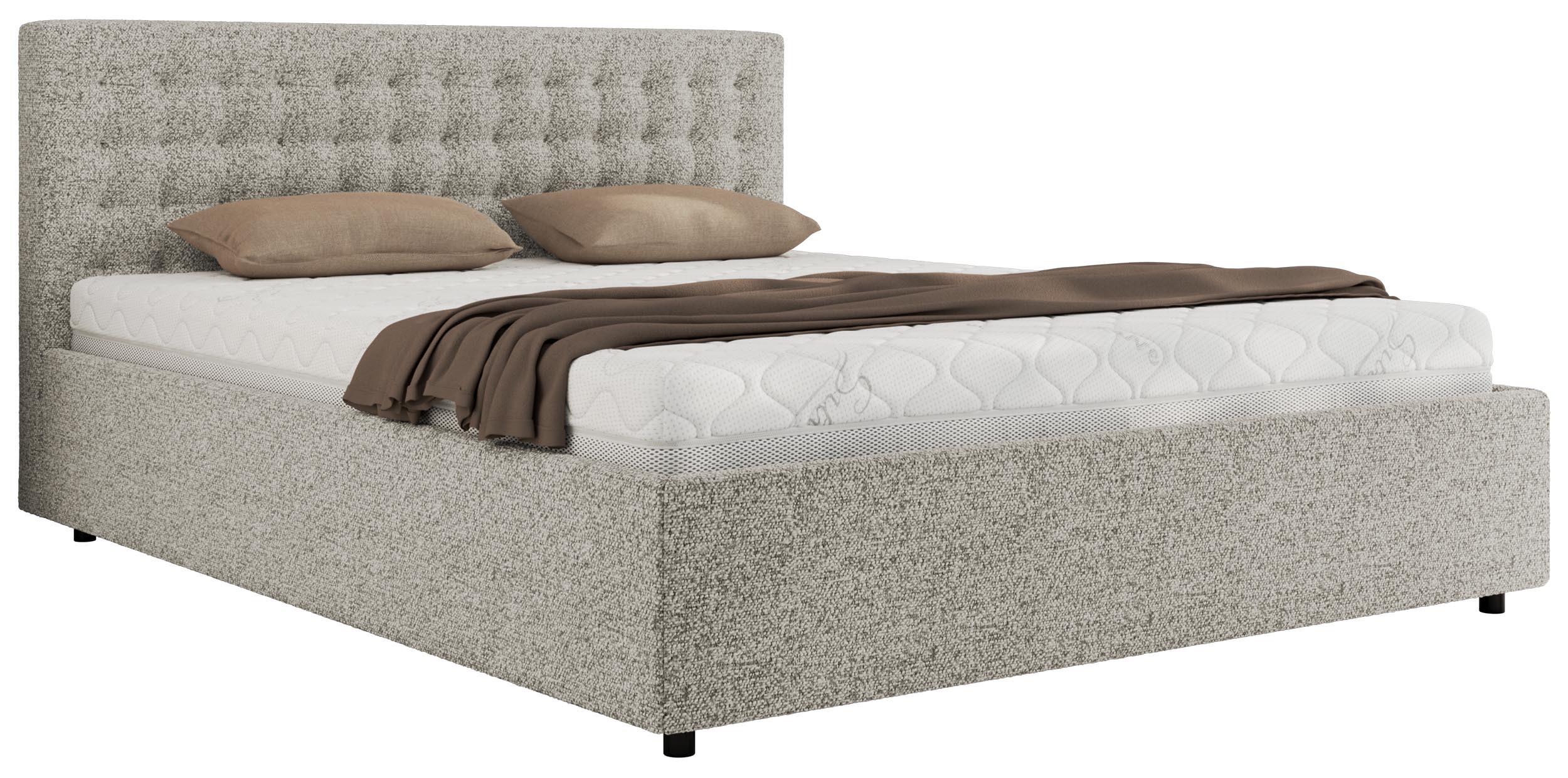 wohnli-moebel-suche-800001268203 Wohnli Möbelsuche - POLSTERBETT PAVO CLASSIC 180/200 - Hellgrau Strukture - Multipocket-Matratze