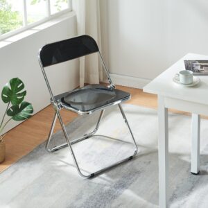 KLAPPSTUHL-SET Pornainen 6 TLG. Metall, Kunststoff [en.casa] Möbel > Stühle > Klappstühle Schwarz