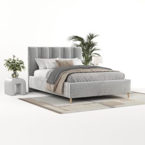 wohnli-moebel-suche-800001270132-1 POLSTERBETT Loom 180/200 cm Hellgrau im Lotta Stoff Textil AltaBeds Möbel > Betten > Polsterbetten Grau