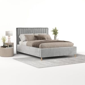 wohnli-moebel-suche-800001270138-1 POLSTERBETT Aria 160/200 cm Hellgrau im Lotta Stoff Textil AltaBeds Möbel > Betten > Polsterbetten Grau