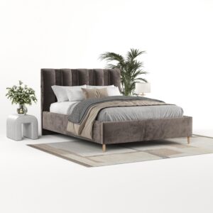 POLSTERBETT Loom 140/200 cm Braun im Lotta Stoff Textil AltaBeds Möbel > Betten > Polsterbetten Braun
