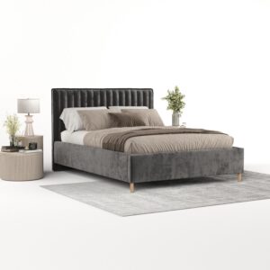 wohnli-moebel-suche-800001270177-1 POLSTERBETT Aria 160/200 cm Anthrazit im Lotta Stoff Textil AltaBeds Möbel > Betten > Polsterbetten Anthrazit
