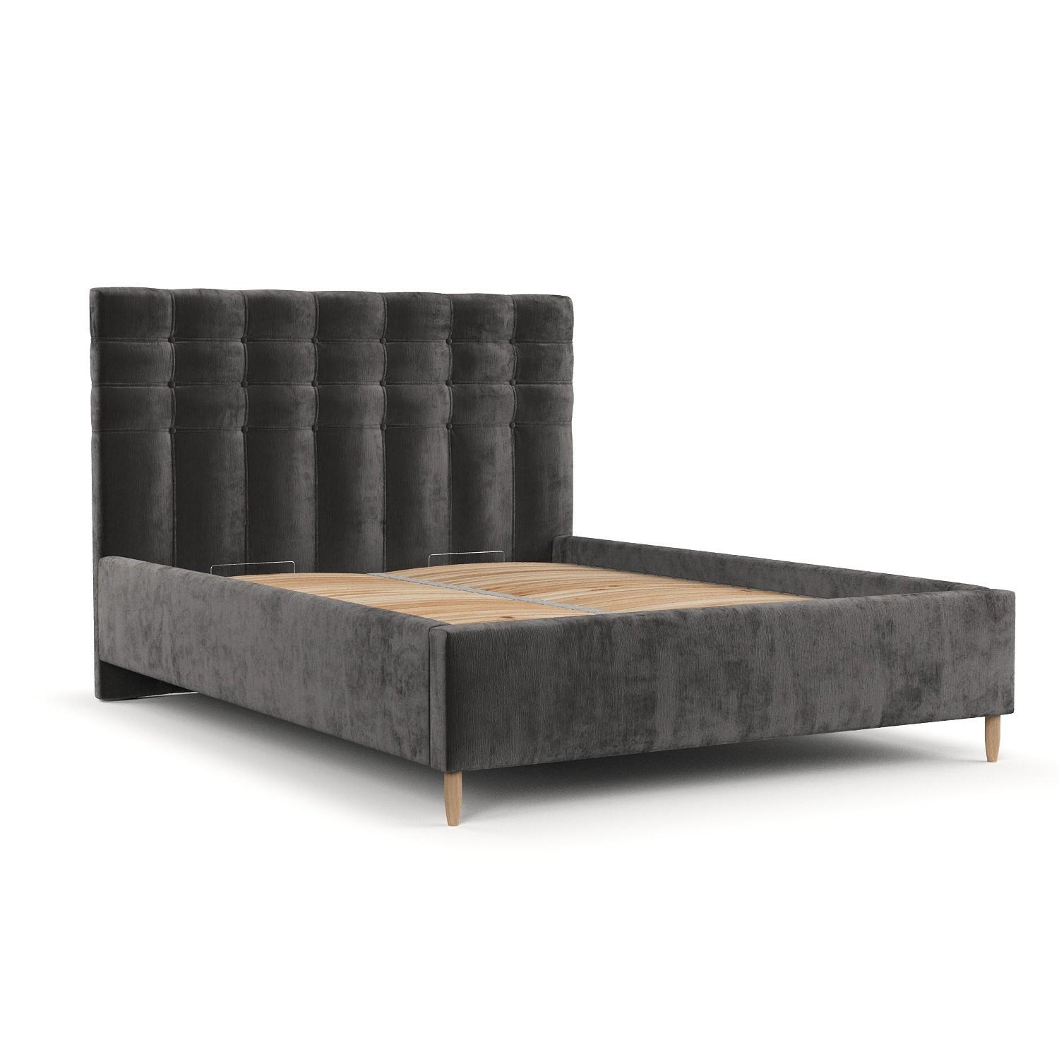 wohnli-moebel-suche-800001270180 Wohnli Möbelsuche - POLSTERBETT Soma 140/200 cm Anthrazit im Lotta Stoff