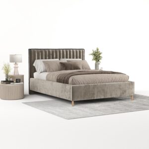 POLSTERBETT Aria 120/200 cm Beige im Lotta Stoff Textil AltaBeds Möbel > Betten > Polsterbetten Beige