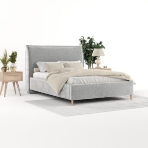wohnli-moebel-suche-800001270292-1 POLSTERBETT Mira 140/200 cm Hellgrau im Lotta Stoff Textil AltaBeds Möbel > Betten > Polsterbetten Grau