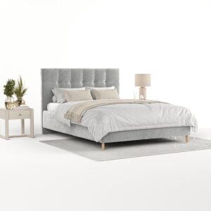 wohnli-moebel-suche-800001270340-1 POLSTERBETT Cora 180/200 cm Hellgrau im Lotta Stoff Textil AltaBeds Möbel > Betten > Polsterbetten Grau