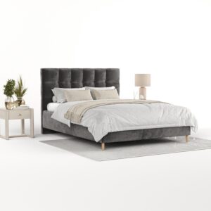 wohnli-moebel-suche-800001270404-1 POLSTERBETT Cora 140/200 cm Anthrazit im Lotta Stoff Textil AltaBeds Möbel > Betten > Polsterbetten Anthrazit