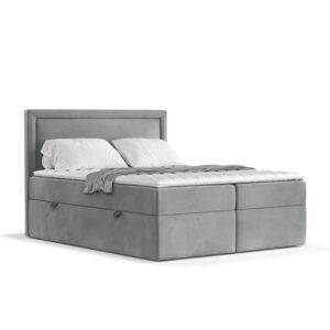 Wohnli Möbelsuche - BOXBETT Jodan 180/200 cm Grau im Magic Velvet Stoff