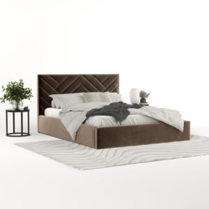 POLSTERBETT Arco 140/200 cm Braun im Paros Stoff Textil AltaBeds Möbel > Betten > Polsterbetten Braun