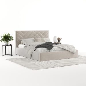 wohnli-moebel-suche-800001270467-1 POLSTERBETT Arco 140/200 cm Hellbeige im Paros Stoff Textil AltaBeds Möbel > Betten > Polsterbetten Beige