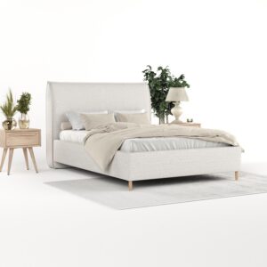 POLSTERBETT Mira 160/200 cm Hellbeige im Riva Stoff Textil AltaBeds Möbel > Betten > Polsterbetten Beige