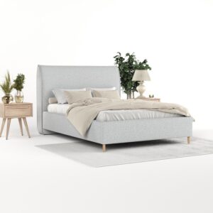 wohnli-moebel-suche-800001270515-1 POLSTERBETT Mira 180/200 cm Hellgrau im Riva Stoff Textil AltaBeds Möbel > Betten > Polsterbetten Grau