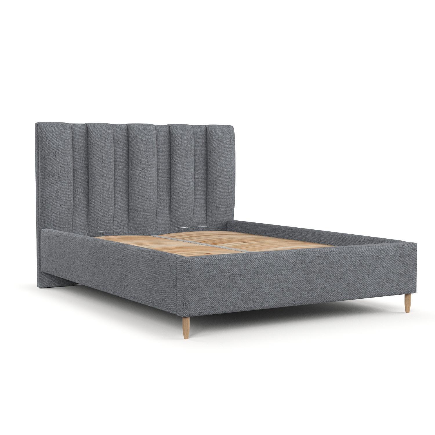 wohnli-moebel-suche-800001270524 Wohnli Möbelsuche - POLSTERBETT Loom 140/200 cm Grau im Neve Stoff