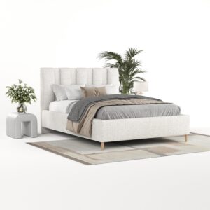 wohnli-moebel-suche-800001270535-1 POLSTERBETT Loom 180/200 cm Creme im Neve Stoff Textil AltaBeds Möbel > Betten > Polsterbetten Weiß
