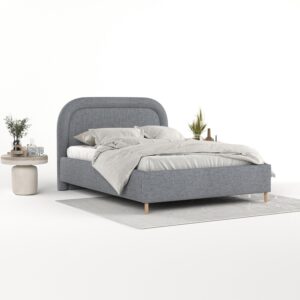 wohnli-moebel-suche-800001270536-1 POLSTERBETT Zoya 140/200 cm Grau im Neve Stoff Textil AltaBeds Möbel > Betten > Polsterbetten Grau
