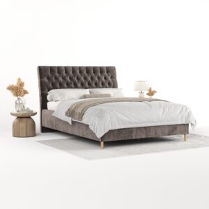 wohnli-moebel-suche-800001270621-1 POLSTERBETT Lira 180/200 cm Braun im Lotta Stoff Textil AltaBeds Möbel > Betten > Polsterbetten Braun