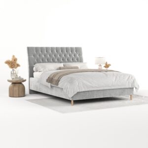 wohnli-moebel-suche-800001270644-1 POLSTERBETT Lira 180/200 cm Hellgrau im Lotta Stoff Textil AltaBeds Möbel > Betten > Polsterbetten Grau