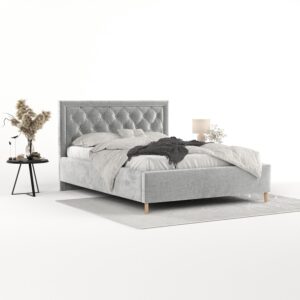 POLSTERBETT Lido 120/200 cm Hellgrau im Lotta Stoff Textil AltaBeds Möbel > Betten > Polsterbetten Grau