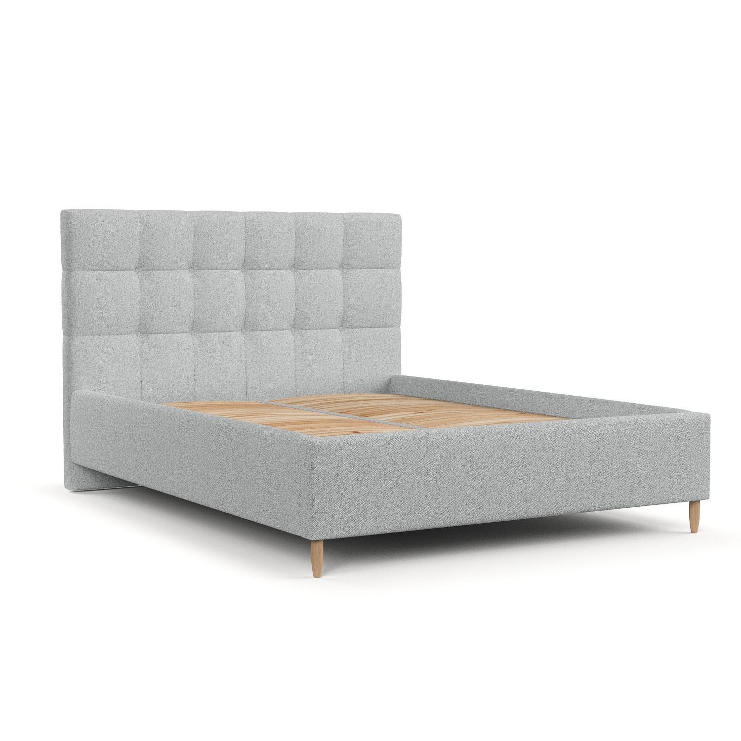 Wohnli Möbelsuche - POLSTERBETT Cora 160/200 cm Hellgrau im Riva Stoff