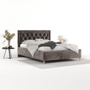 POLSTERBETT Lido 120/200 cm Braun im Lotta Stoff Textil AltaBeds Möbel > Betten > Polsterbetten Braun