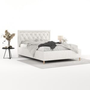POLSTERBETT Lido 120/200 cm Creme im Neve Stoff Textil AltaBeds Möbel > Betten > Polsterbetten Weiß