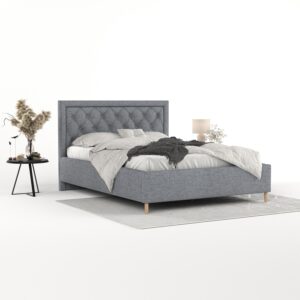 wohnli-moebel-suche-800001270716-1 POLSTERBETT Lido 120/200 cm Grau im Neve Stoff Textil AltaBeds Möbel > Betten > Polsterbetten Grau