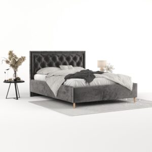 POLSTERBETT Lido 120/200 cm Anthrazit im Lotta Stoff Textil AltaBeds Möbel > Betten > Polsterbetten Anthrazit