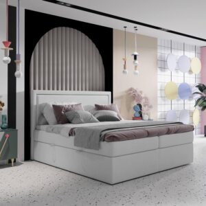 wohnli-moebel-suche-800001270745-1 BOXBETT Jodan 160/200 cm Hellgrau im Megan Stoff Textil AltaBeds Möbel > Betten > Boxspringbetten Grau