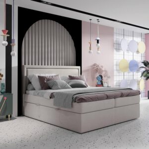 wohnli-moebel-suche-800001270783-1 BOXBETT Jodan 120/200 cm Beige im Megan Stoff Textil AltaBeds Möbel > Betten > Boxspringbetten Beige