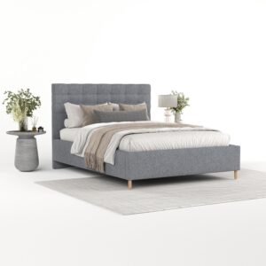 wohnli-moebel-suche-800001270785-1 POLSTERBETT Soma 140/200 cm Grau im Neve Stoff Textil AltaBeds Möbel > Betten > Polsterbetten Grau
