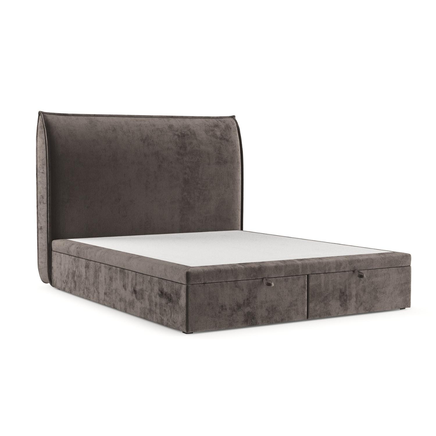 wohnli-moebel-suche-800001270786 Wohnli Möbelsuche - POLSTERBETT Tuvalu mit Stauraum 140/200 cm Braun im Lotta Stoff