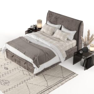 wohnli-moebel-suche-800001270795-1 POLSTERBETT Tuvalu mit Stauraum 120/200 cm Braun im Lotta Stoff Textil AltaBeds Möbel > Betten > Polsterbetten Braun